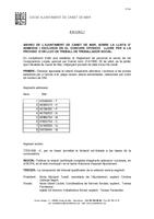 Llista aspirants admesos plaça treballador social