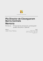 Pla director Clavegueram - Memòria