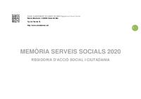 Memòria 2020 Serveis Socials