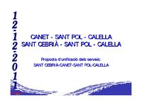 Horari bus Sant Cebri&agrave; - Hospital de Calella 2012