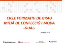 Informació cicle formatiu confecció i moda