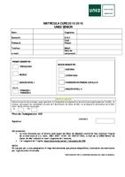 Matrícula UNED Sènior - 2015-16