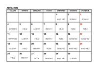 Calendari farm&agrave;cies de gu&agrave;rdia - abril 2016