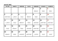 Calendari farm&agrave;cies de gu&agrave;rdia - juliol 2016