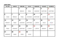 Calendari farm&agrave;cies de gu&agrave;rdia - juny 2016