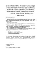 ban auxiliar administratiu oficina turisme
