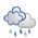Molt ennuvolat amb pluja nit