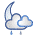 Ennuvolat amb pluja escasa nit